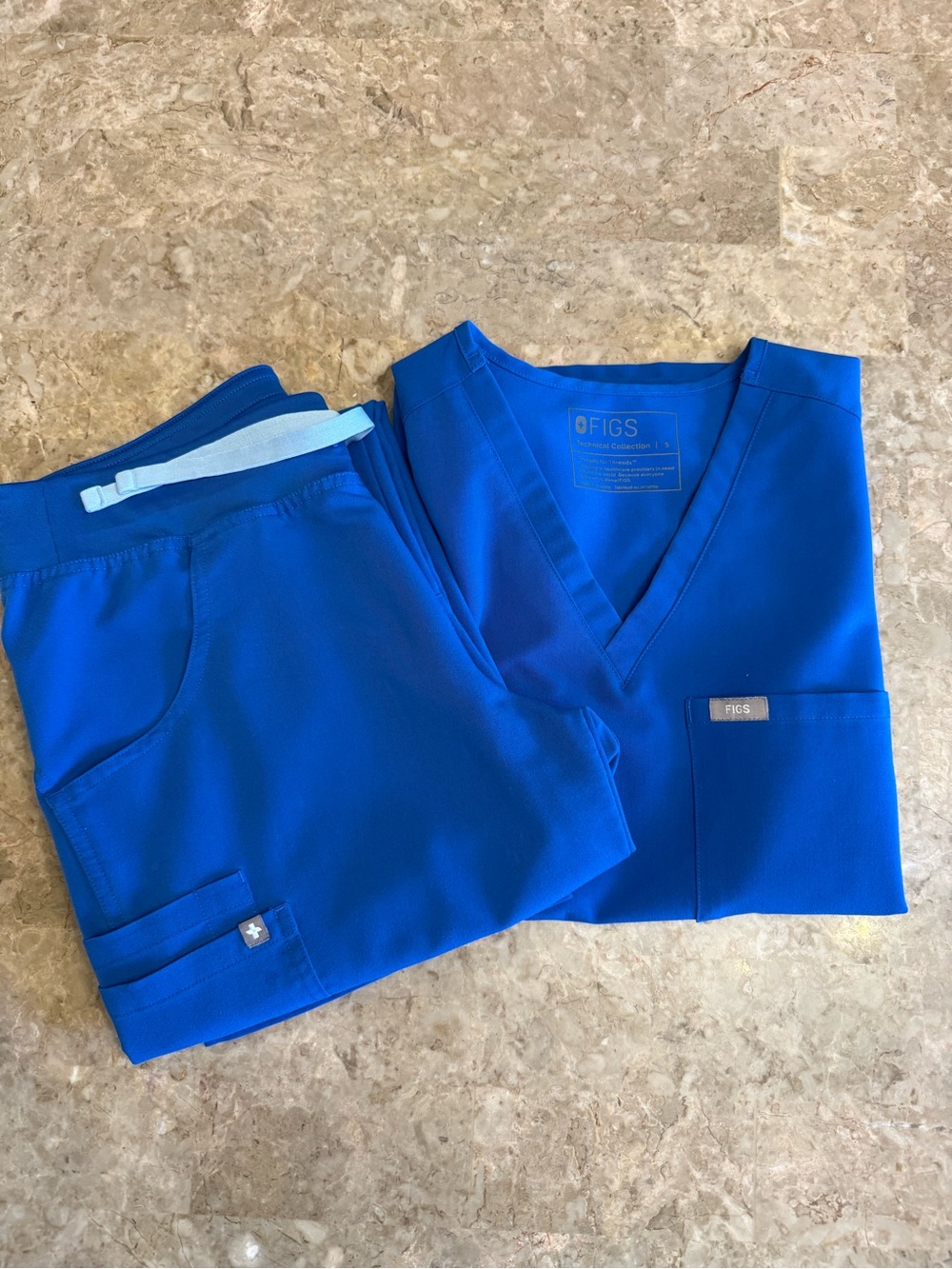 FIGS Royal Blue V-Neck Scrub Top